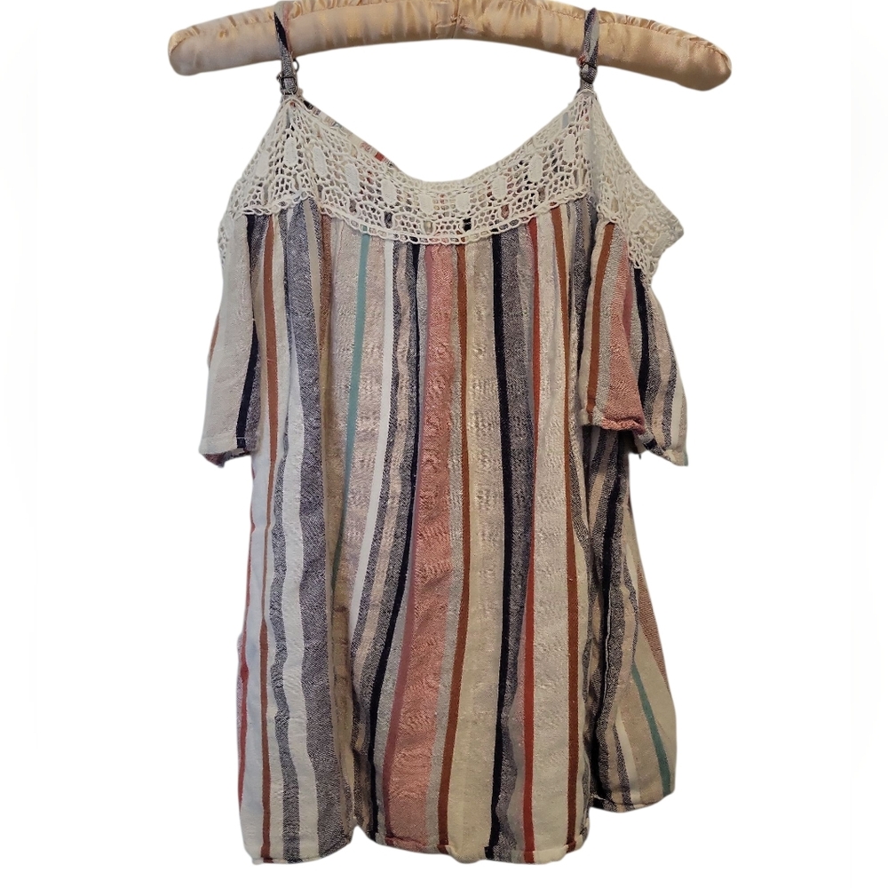 LC Lauren Conrad Multicolor Striped Tank Top